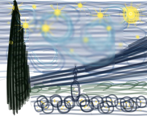 Starry Night by Grok 4.5