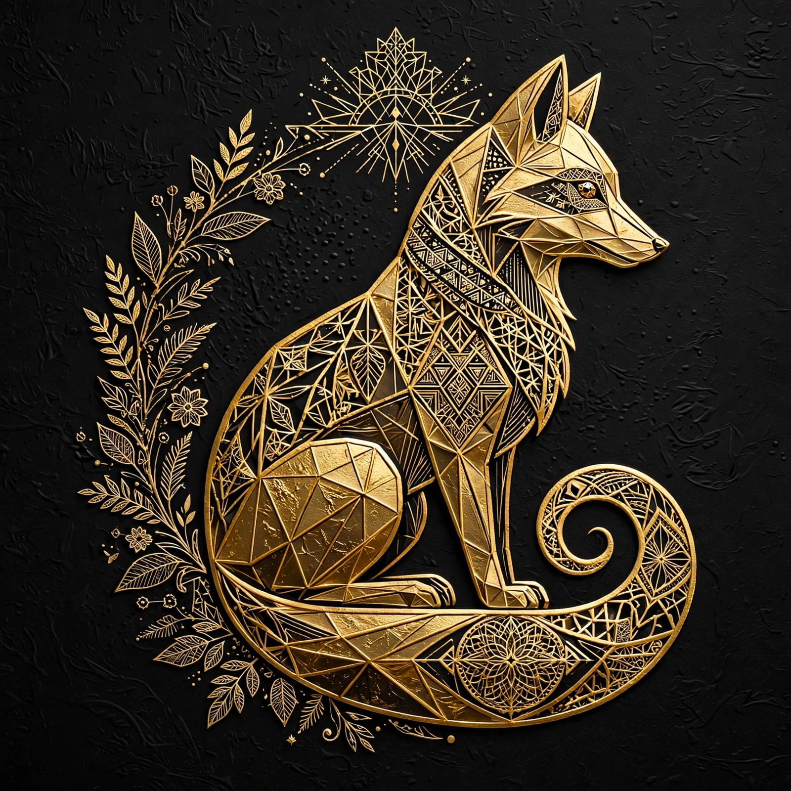 Muse Image, gold foil fox logo