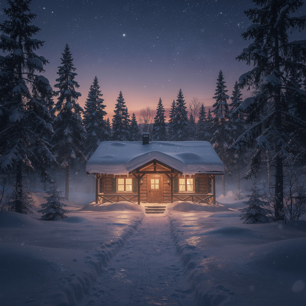 FLUX 2 Pro, cozy cabin