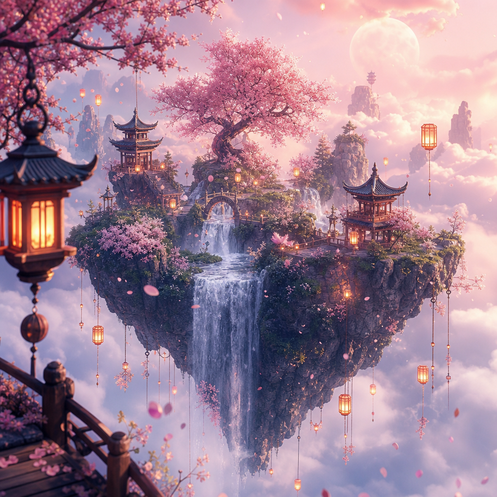 GPT Image 2, floating island