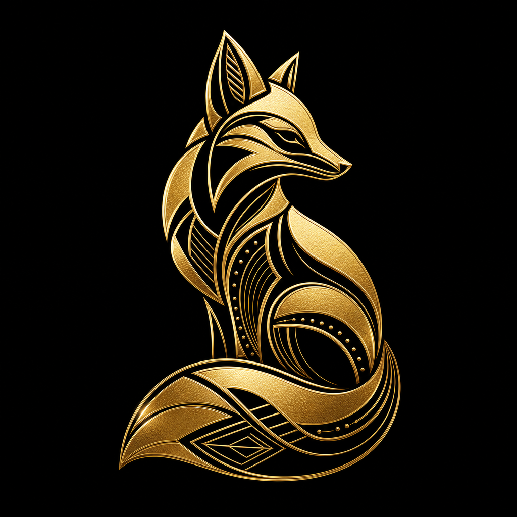 GPT Image 2, gold foil fox logo
