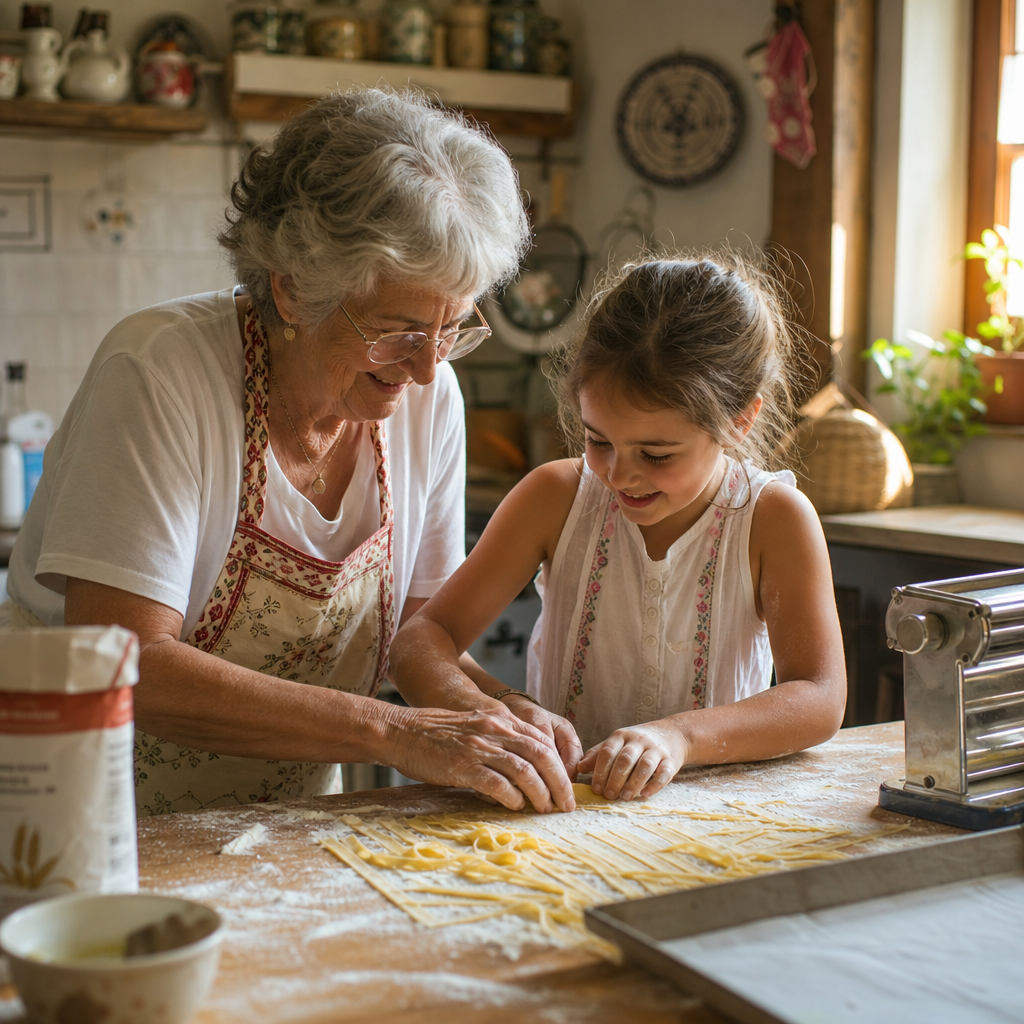 GPT Image 2, grandmother making pasta